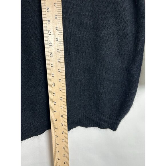 VTG IB Diffusion Black Knit Sweater Womens Small Dress Metallic Geometric Design - Picture 4 of 12